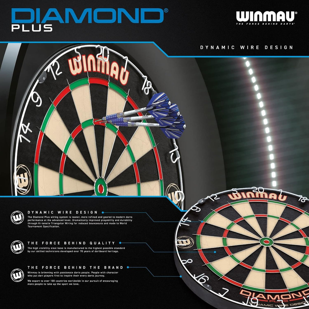 Diamond plus Dart Board