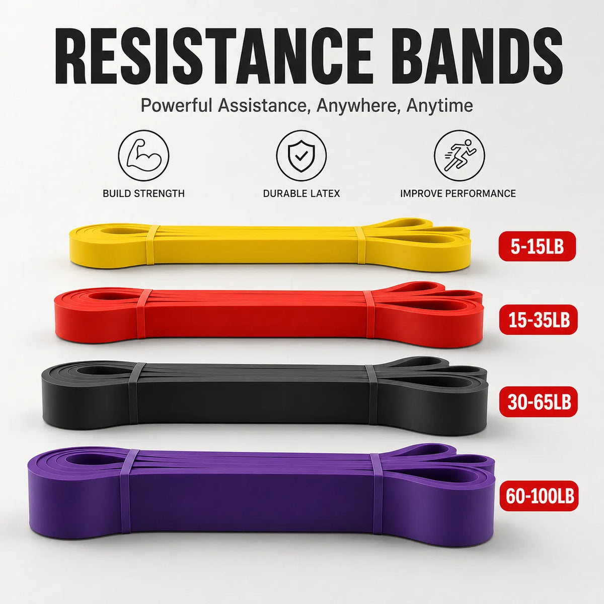 5-120lbs Fitness Resistance Band 