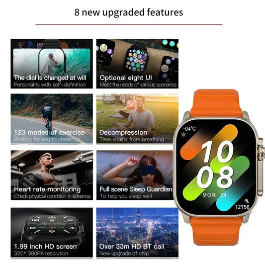 Men’s Smart Watch – 2.01” HD Display, Bluetooth Calling & Fitness Tracker